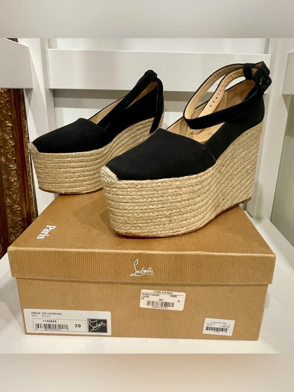 Pristine Vintage Louboutin Dehia 120 Espadrille, 39